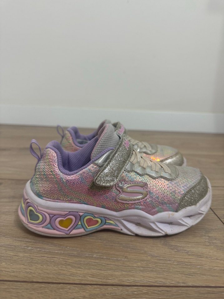 Kız Çocuk Parlak Mor Bağcıklı Spor Ayakkabı - Görsel 2