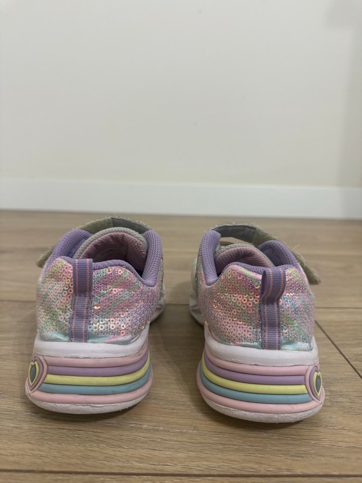 Kız Çocuk Parlak Mor Bağcıklı Spor Ayakkabı - Görsel 3