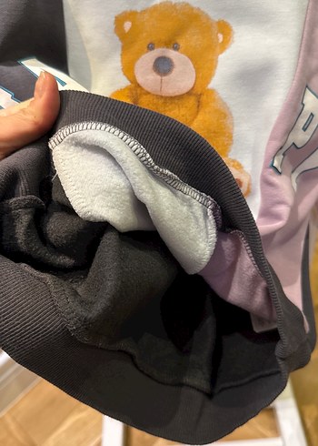 Çocuk Triko Ayıcık Baskılı Sweatshirt - Görsel 3