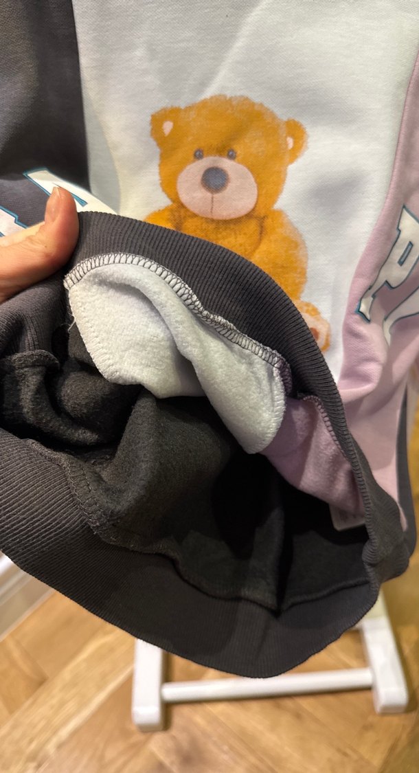 Çocuk Triko Ayıcık Baskılı Sweatshirt - Görsel 3