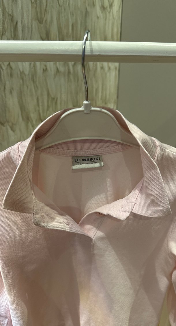 Kız Çocuk Pembe Keten Gömlek - Görsel 2