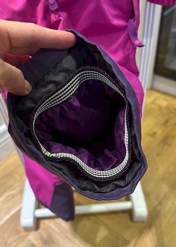 Mor Bebek Kız Kayak Tulumu Velcro Kapamalı - Görsel 7