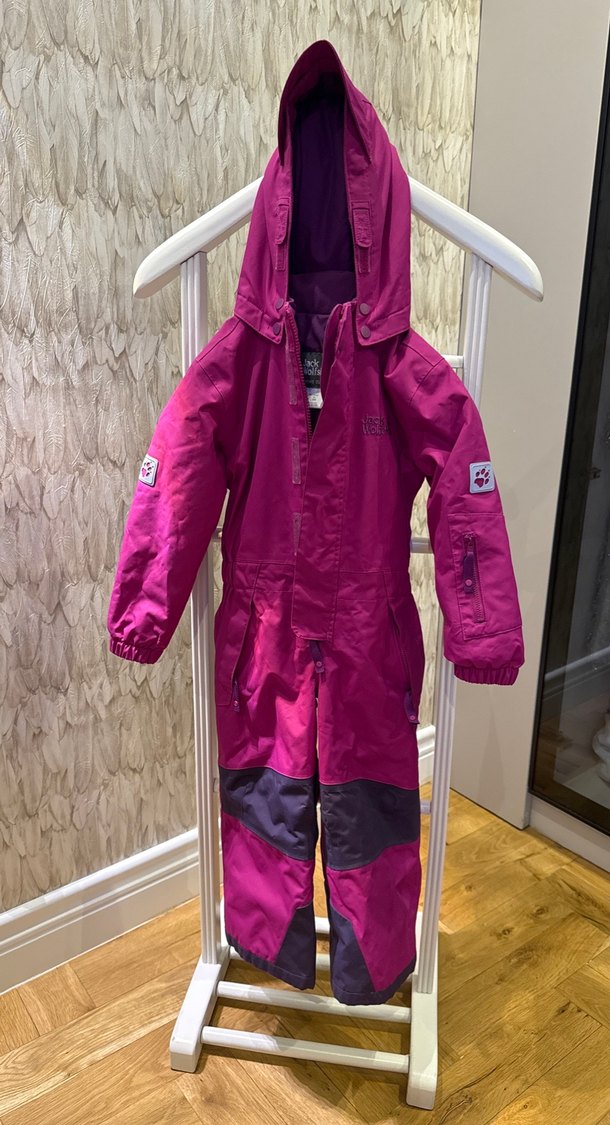 Mor Bebek Kız Kayak Tulumu Velcro Kapamalı - Görsel 4