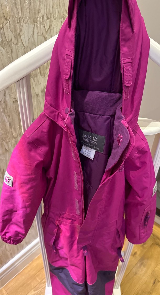 Mor Bebek Kız Kayak Tulumu Velcro Kapamalı - Görsel 3