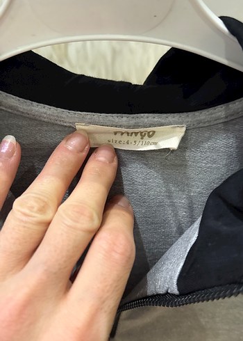 Kız çocuk Gri Kısa Kollu Fermuarlı elbise - Görsel 2