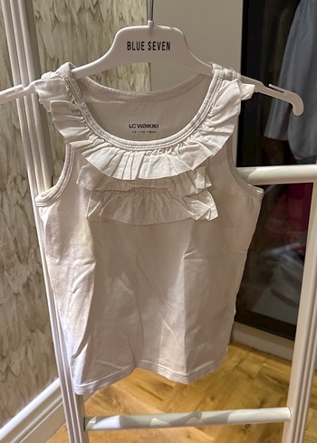 Beyaz Kız Çocuk Fırfırlı Atlet - Görsel 2