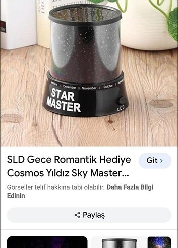 Bright Stars Yıldız Yansıtan Star Master Gece Lambası