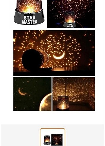 Beden siyah Renk Yıldız Yansıtan Star Master Gece Lambası