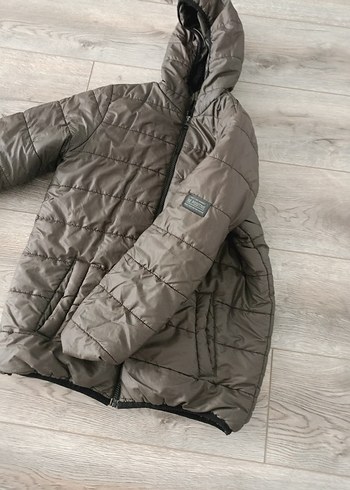 Kapüşonlu Gri Erkek Mont - Görsel 7