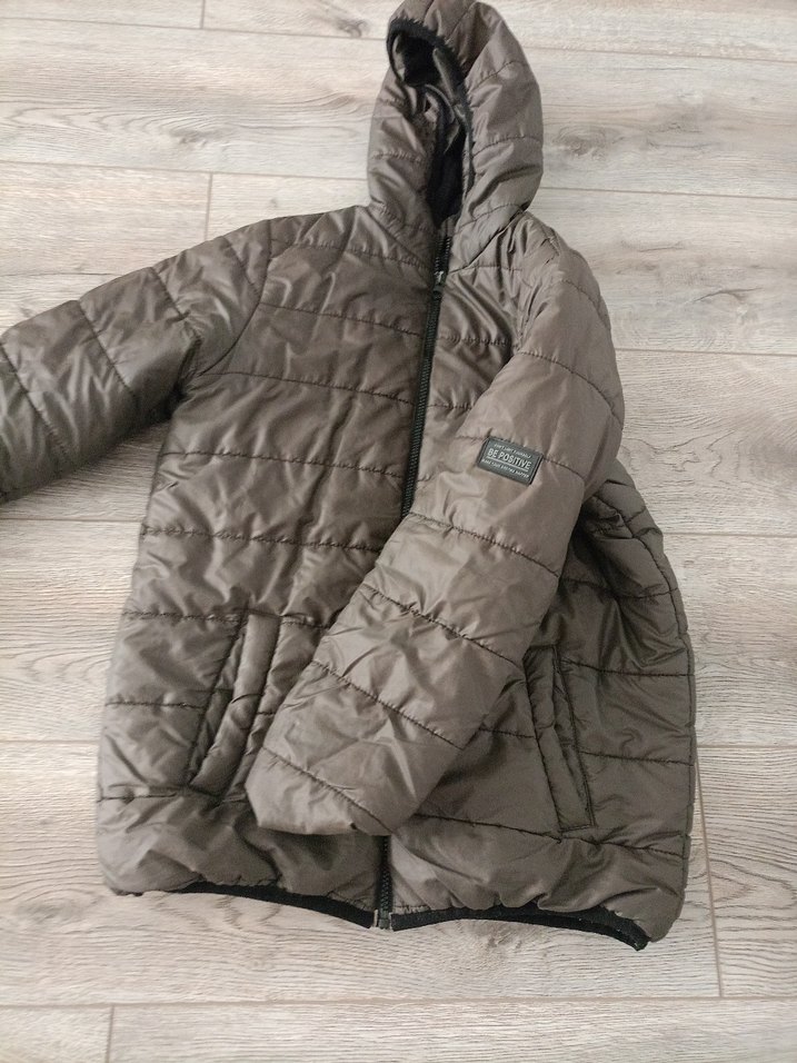 Kapüşonlu Gri Erkek Mont - Görsel 5