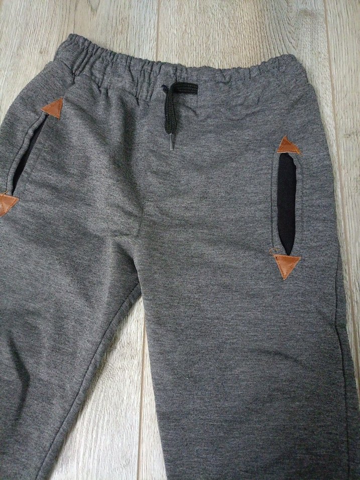 Gri Erkek Çocuk Fermuarlı Eşofman Altı - Görsel 2