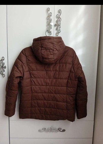 LC Waikiki Kahverengi Kapüşonlu Kadın Kışlık Mont