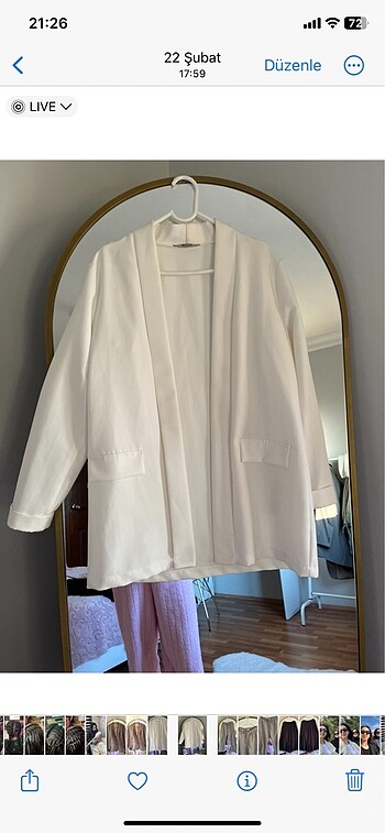 Kırık beyaz ceket