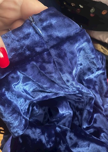 Saks Mavisi Bağlamalı Yüksek Yakalı Kadın Body - Görsel 5