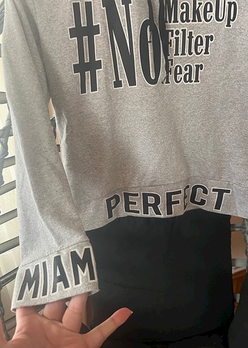 Baskılı Kapişonlu SweatShirt - Görsel 2