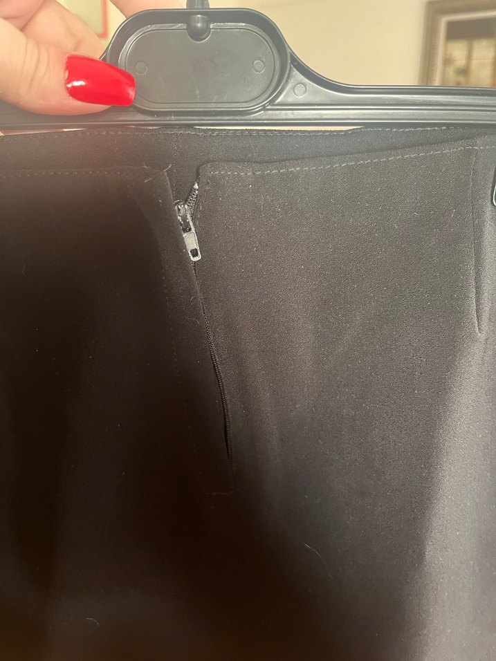 Siyah Mini Etek, Yırtmaçlı, Dar Kesim - Görsel 3