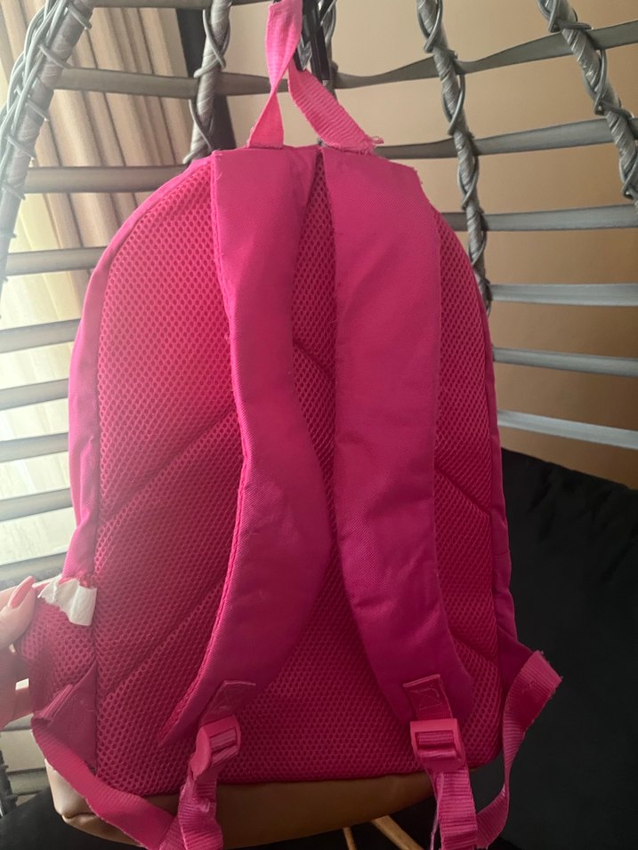 Pembe Fermuarlı Kadın Sırt Çantası - Görsel 5