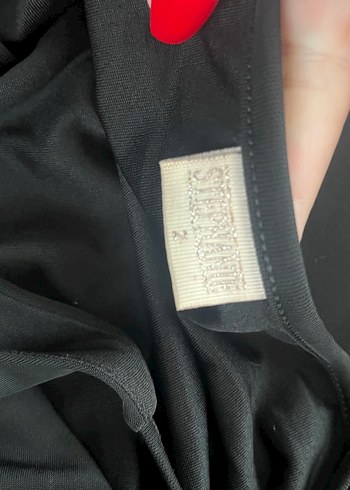 İnce Askılı Uzun Siyah Dökümlü Yırtmaçlı Elbise - Görsel 8