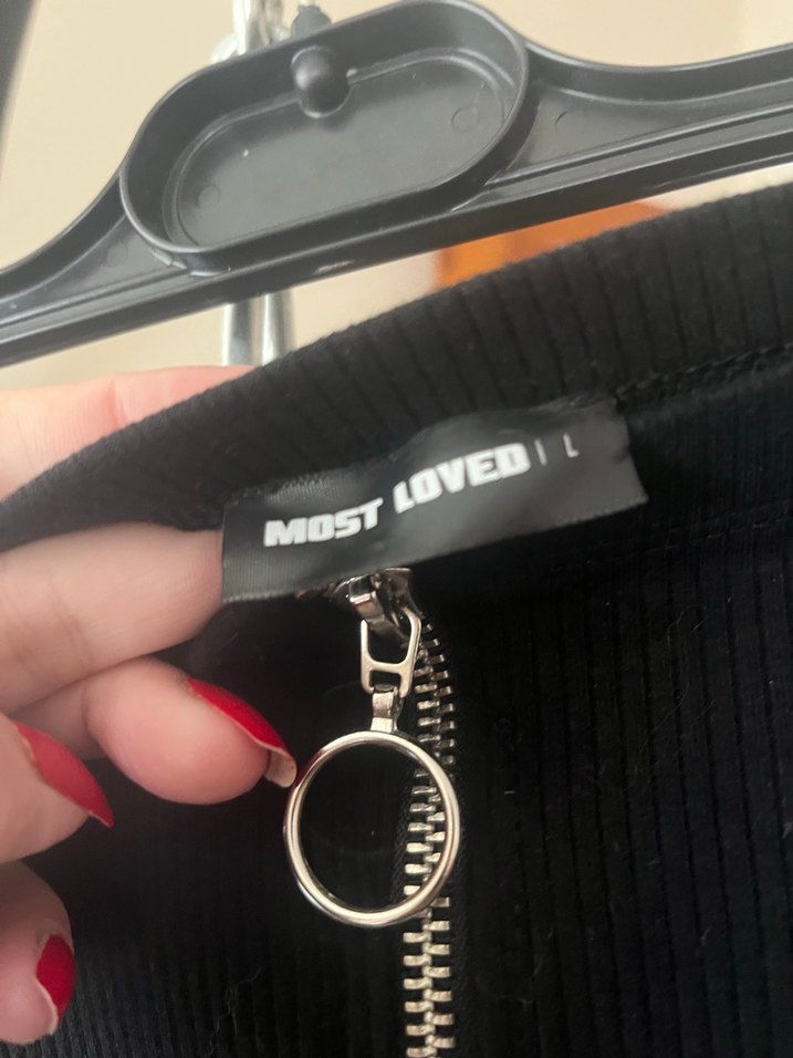 Fermuarlı Siyah Mini Etek - Görsel 3