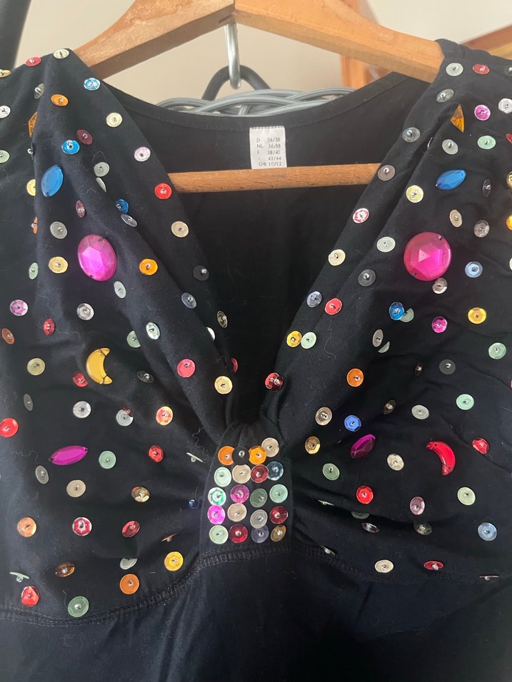 Renkli Taşlı Bluz - Görsel 2