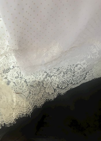 Dantel Detaylı Beyaz ve Ekru Bohem Elbise - Görsel 8