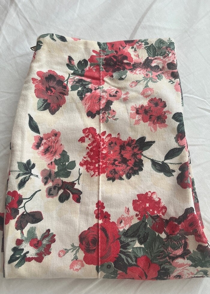 Çiçek desenli yazlık strech pantolon - Görsel 5