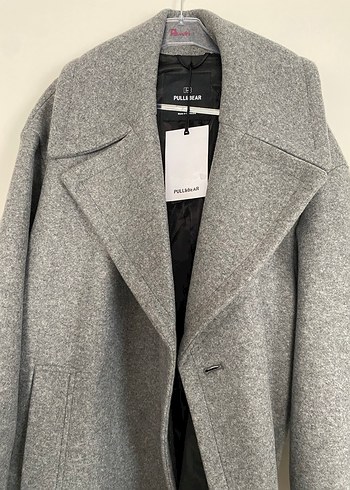 Etiketli Pull&bear kaşe kaban - Görsel 9