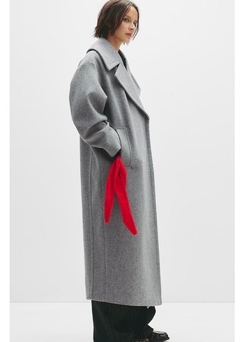 Etiketli Pull&bear kaşe kaban - Görsel 12