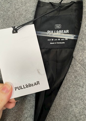 Etiketli Pull&bear kaşe kaban - Görsel 2