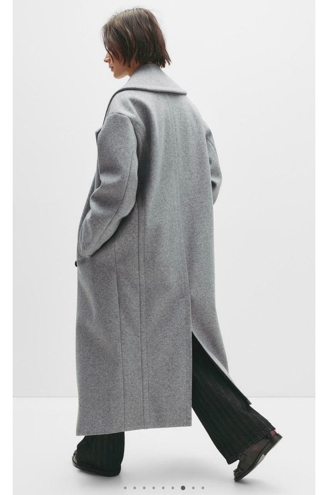 Etiketli Pull&bear kaşe kaban - Görsel 3