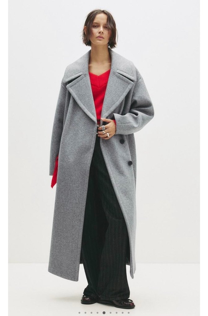 Etiketli Pull&bear kaşe kaban - Görsel 4