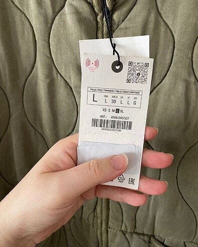 l Beden Etiketli Orijinal Zara