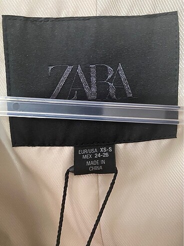 Zara Etiketli Orijinal Zara trençkot