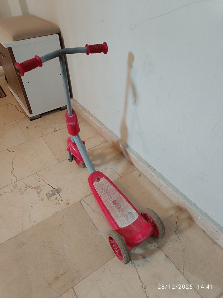 Renkli Pembe Çocuk Scooter - Görsel 3