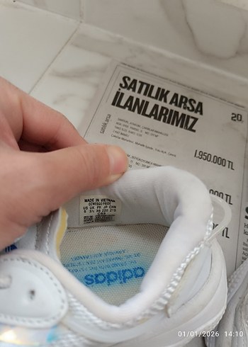 Beyaz Bağcıklı Kadın Spor Ayakkabı - Görsel 5