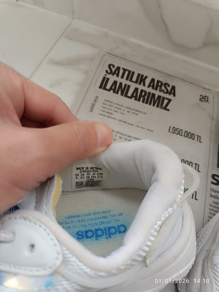 Beyaz Bağcıklı Kadın Spor Ayakkabı - Görsel 5