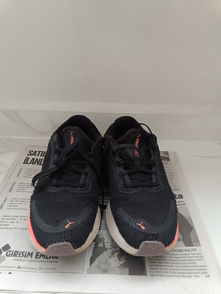 Siyah Kadın Spor Ayakkabı Velcro Detaylı - Görsel 2