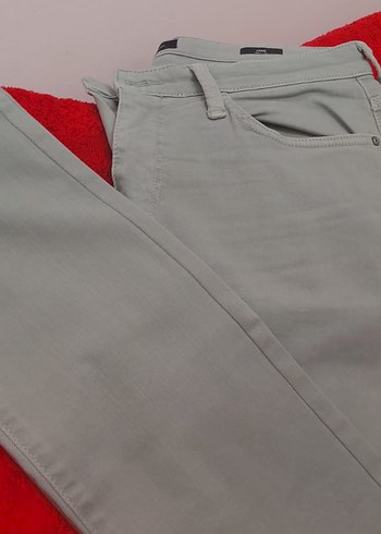 42 Beden Mavi Jeans Co. Kadın Gri Fermuarlı Jean