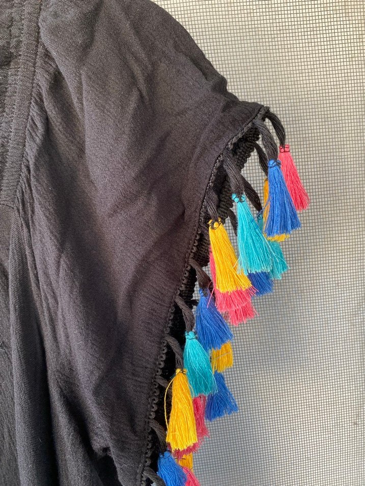 Püsküllü Bohem Uzun Elbise - Görsel 2