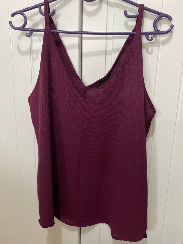 Bordo V Yakalı Salaş Kadın Atlet - Görsel 3