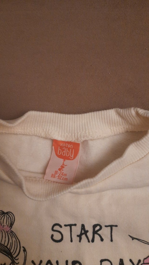 Beyaz Kız Sweatshirtleri, Baskılı, Uzun Kollu - Görsel 3