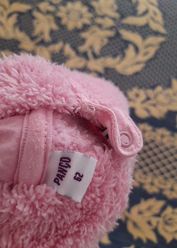 Panço Kapüşonlu Pembe Kürklü Bebek Tulumu