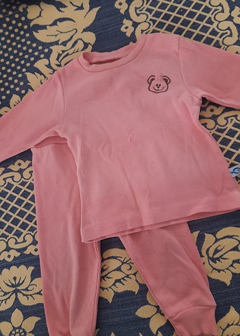 Pembe Uzun Kollu Bebek Kıyafet Takımı
