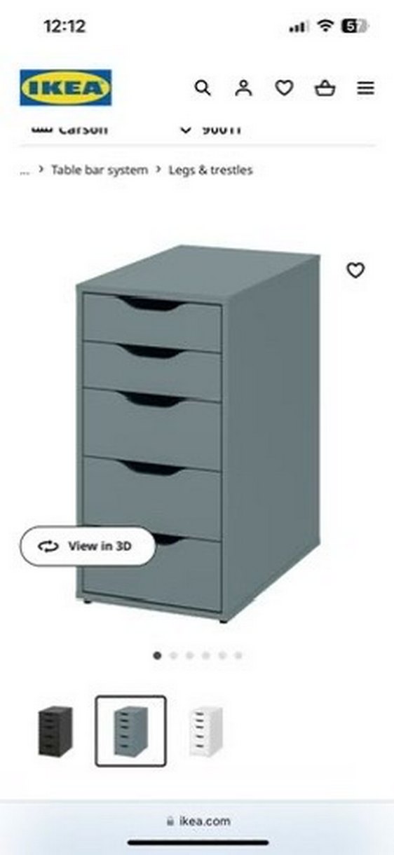 İkea Alex Çalışma Masası&Çekmece - Görsel 2