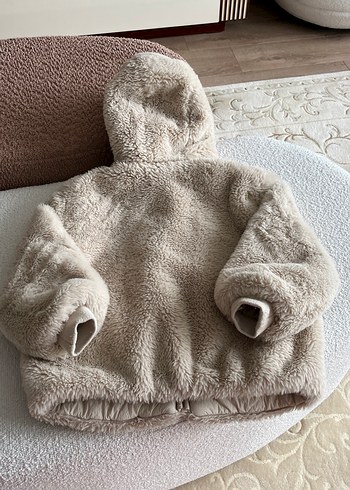Kapüşonlu Kız Peluş Ceket - Görsel 2