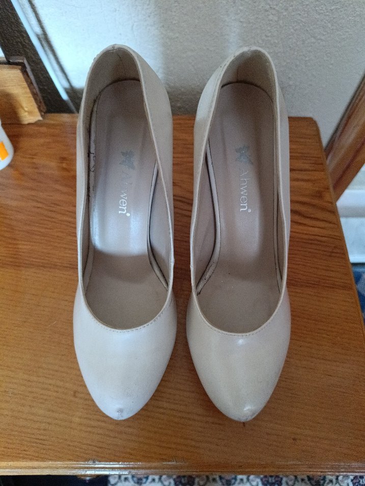 Bej Diger Kadın Platform Topuklu Ayakkabı - Görsel 3