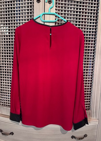 Kırmızı Uzun Kollu Kadın Bluz - Görsel 2