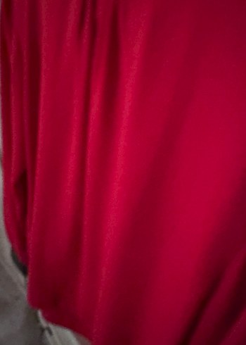 Kırmızı Uzun Kollu Kadın Bluz - Görsel 4