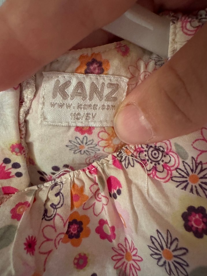 Pembe Çiçekli Fırfırlı Kız Elbisesi - Görsel 3