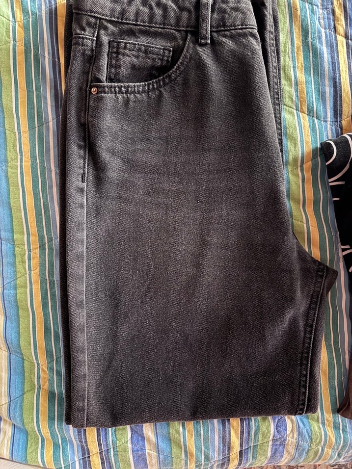 DeFacto Siyah Düğmeli Loose Fit Kadın Pantolon - Görsel 2